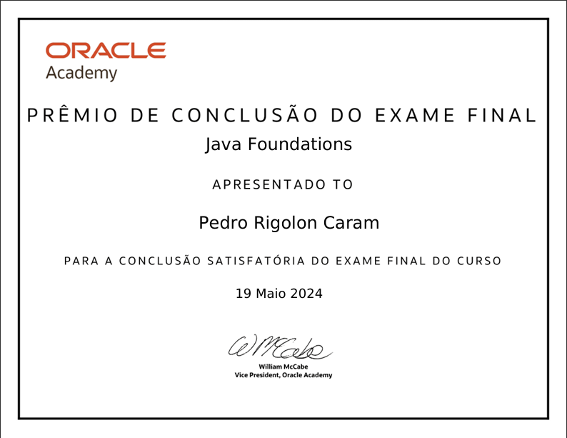 Certificado de Java