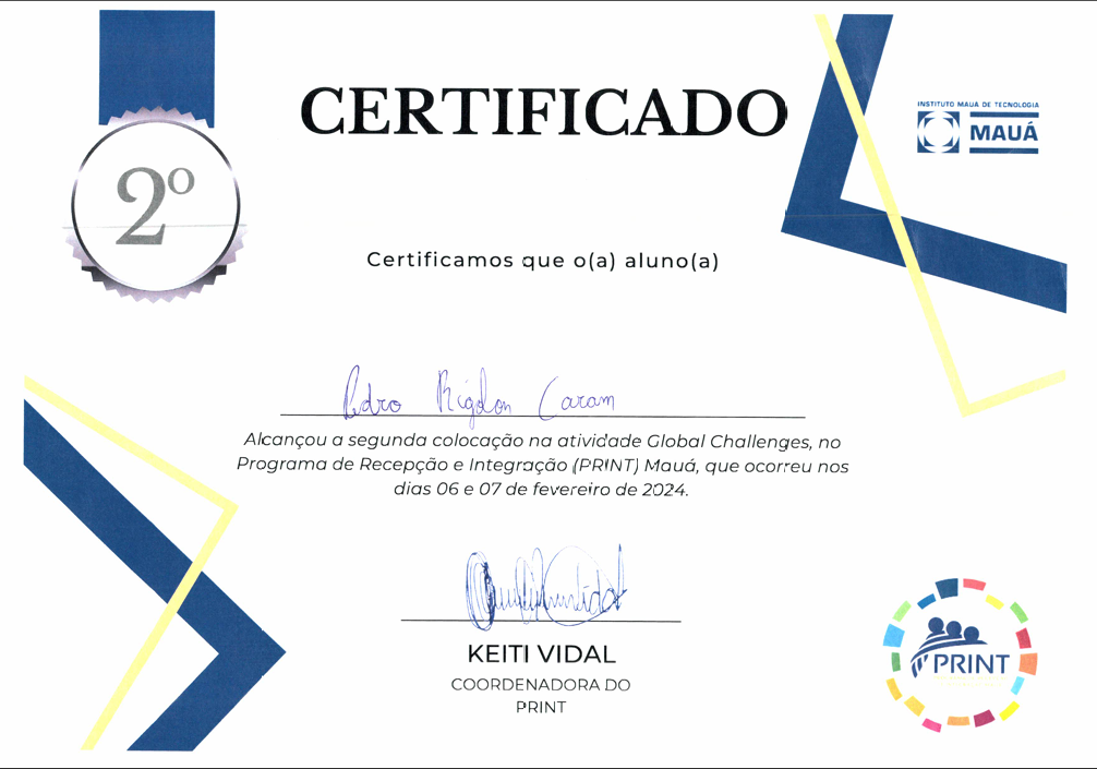 Certificado de semana Print